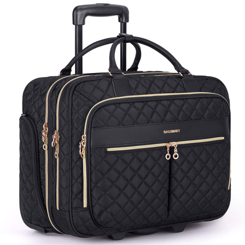 BAGSMART Rolling Laptop Bag Women, Briefcase for 17.3 Inch with Wheels Computer Case Work Travel Business BAGSMART