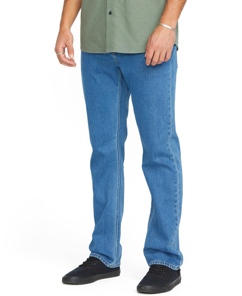 Volcom Men's Solver Denim Jean, Standard Issue Blue, 40x34