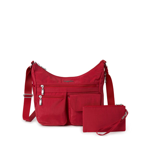 Baggallini Everywhere Bagg - Hobo Crossbody Bag for Women with RFID Wristlet – Water-resistant Travel Bag Baggallini