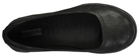 Skechers Womens Go Walk Lite-15395 Ballet Flat, Black/Black, 10 US