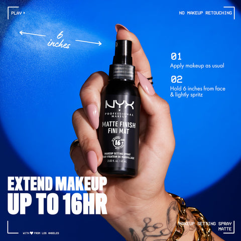 NYX PROFESSIONAL MAKEUP Makeup Setting Spray - Matte Finish, Long-Lasting Face Mist for up to 16HR Wear, Vegan Formula NYX PROFESSIONAL MAKEUP