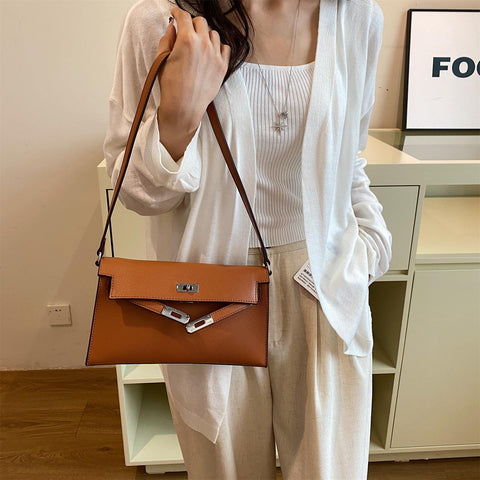 ONE2MAY Women Handbags Shoulder Bag Clutch Purse Shoulder Purse for Women Trendy Small Handbags (Brown) ONE2MAY