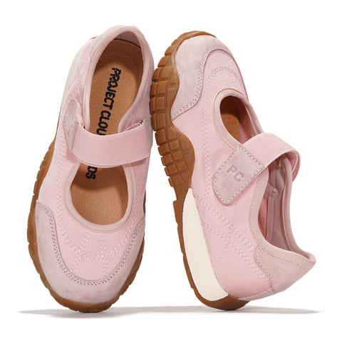 Project Cloud Girls Shoes - Memory Foam Insole Kids Shoes Girls Sneakers - Lightweight Mary Jane Flats & Non-Slip Comfortable Kids Sneakers (Little Donna, Pink, 1)
