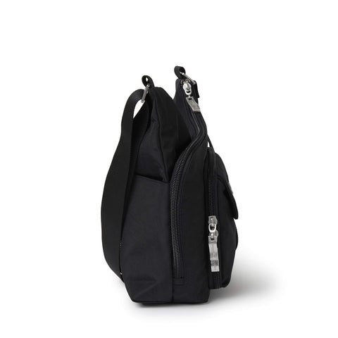 Baggallini Criss Cross Travel Crossbody Bag, Black, One Size Baggallini