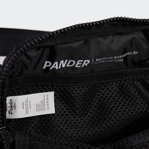 Pander Two Way Zipper Fanny Pack Nylon Everywhere Belt Bag for Women, Water Repellent Waist Packs, Crossbody Bags with Adjustable Strap (Black).