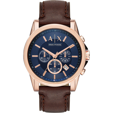A|X Armani Exchange Men's Chronograph Brown Leather Watch (Model: AX2508) Emporio Armani