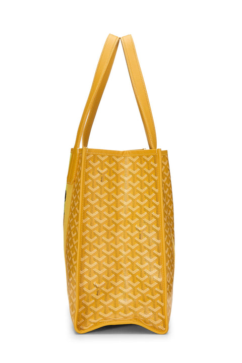 Goyard, Pre-Loved Yellow Goyardine Villette Tote MM, Yellow Goyard
