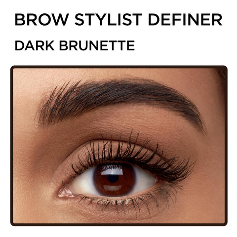 L'Oreal Paris Makeup Brow Stylist Definer Waterproof Eyebrow Pencil, Ultra-Fine Mechanical Pencil, Draws Tiny Brow Hairs and Fills in Sparse Areas and Gaps, Dark Brunette, 0.003 Ounce (Pack of 1) L'Oreal Paris