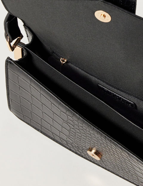 The Drop Women's Safiya Flap Shoulder Bag, Black, One Size The Drop