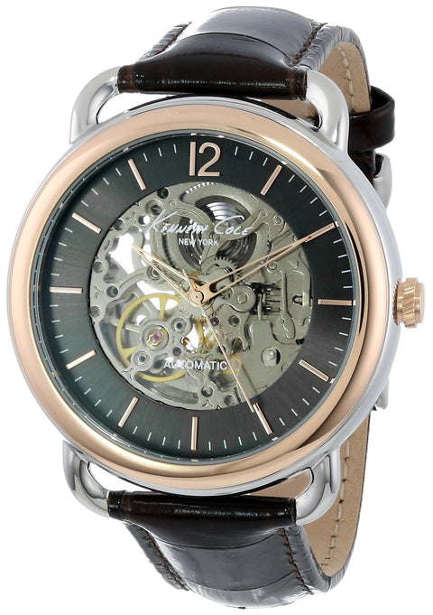 Kenneth Cole New York Men's Quartz Stainless Steel Case Leather Strap Black,(Model:KC8016) Kenneth Cole