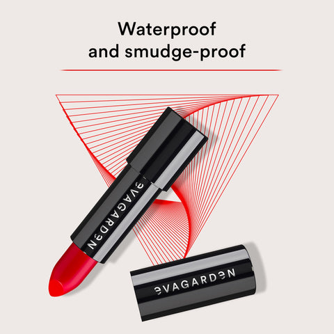 EVAGARDEN Classy Lipstick - Formulated with Natural Oils - Envelopes Your Skin with Satin Effect - Light, Pigmented Blend Gives Full Coverage and Chic Finish Instantly - 612 Flame Scarlet - 0.1 oz EVAGARDEN