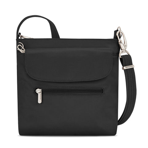 Travelon Anti-Theft Classic Mini Shoulder Bag, Black, One Size, 8.5 x 8.5 x 2 Travelon