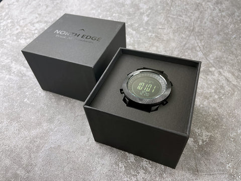 North Edge Apache Tactical Sports Watches for Men , Outdoor Survival Military Compass Rock Solid Digital Watches with Durable Band, Steps Tracker Pedometer Calories (Green)… NORTH EDGE