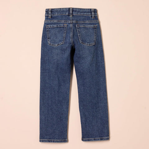 Amazon Essentials Boys' Regular Straight-Fit Jeans, Medium Wash, 14 Slim