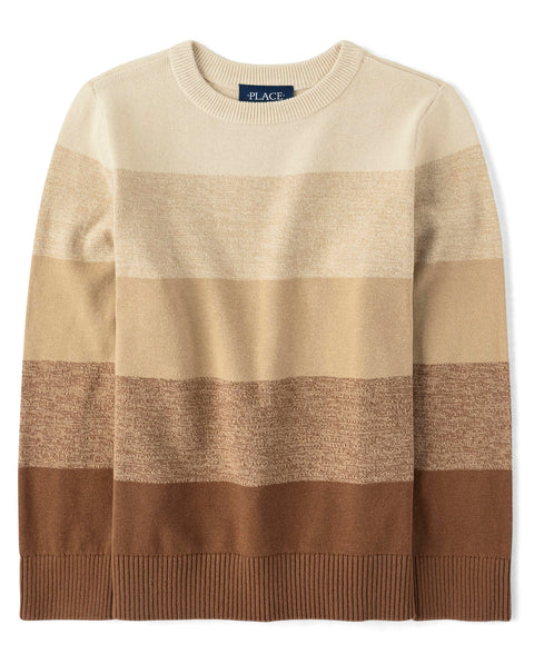 The Children's Place Boys' Long Sleeve Sweater, Cinnamon, Medium
