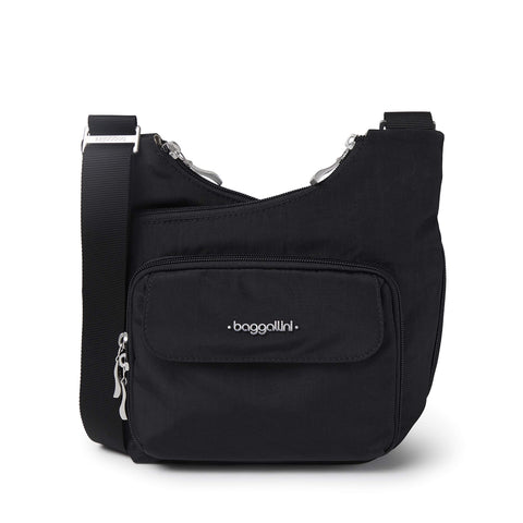 Baggallini Criss Cross Travel Crossbody Bag, Black, One Size Baggallini