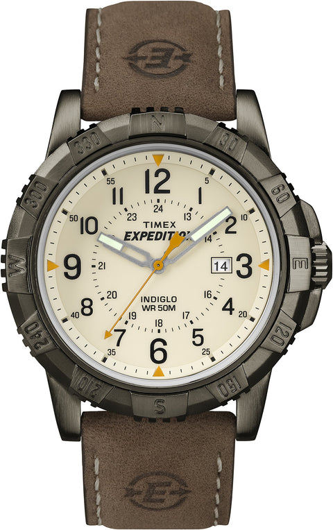 Timex Expedition Men's Quartz Watch Analogue Dial with a Brown Leather Strap Watch T49990 Timex