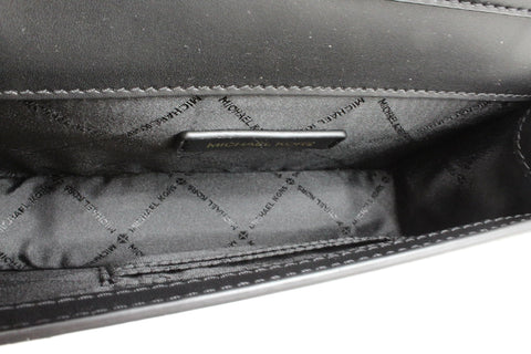 MICHAEL KORS CECE MEDIUM FLAP VEGAN LEATHER SHOULDER CROSSBODY BAG CLUTCH BLACK Michael Kors