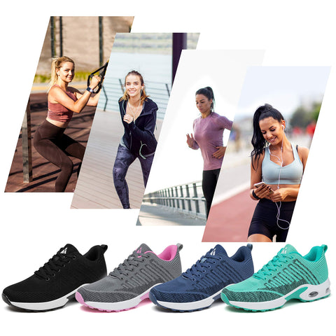 Mishansha Womens Fashion Sneakers Ultra Lightweight Breathable Arch Support Sport Shoes Training Running Walking Shoes Gym Tennis Shoes 9 Grey