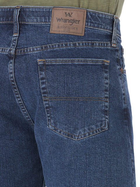 Wrangler Authentics mens Comfort Flex Waistband Denim Shorts, Dark Stonewash, 36 US Wrangler Authentics