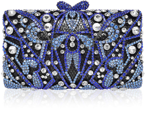 MOSSMON Luxury Crystal Clutch Women Rhinestone Evening Bag for Party and Wedding MOSSMON