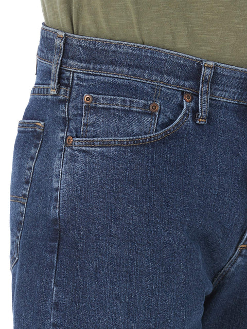 Wrangler Authentics mens Comfort Flex Waistband Denim Shorts, Dark Stonewash, 36 US Wrangler Authentics