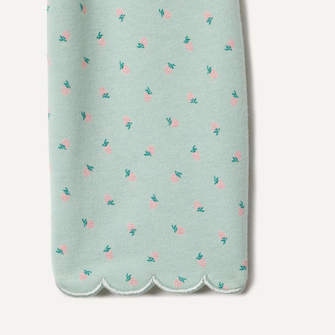 Amazon Essentials x Sofia Grainge Toddler Girls' French Terry Pant and Top Set, Mint Little Strawberries, 3T
