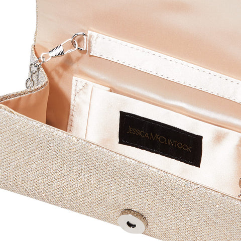 Jessica McClintock Chloe Sparkle Stones Evening Clutch, Champagne Jessica McClintock