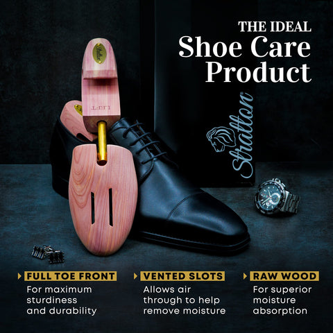 Stratton Cedar Shoe Tree - Shoe Trees for Men & Women, Sneakers, Widener & Shaper | GROWN IN USA (Small (Fits Shoe Sizes 7-8.5), 2 PACK) Stratton