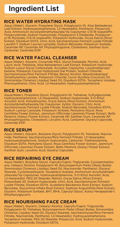 Skin Care Set,6Pcs Women Teen Glass Skincare w/Korean Rice Extract,Hydrate Glow Repair Anti-Aging Facial Routine Kit Gift for Women Mom Wife Teenage Girl Trendy Stuff Christmas Gifts Stocking Stuffers