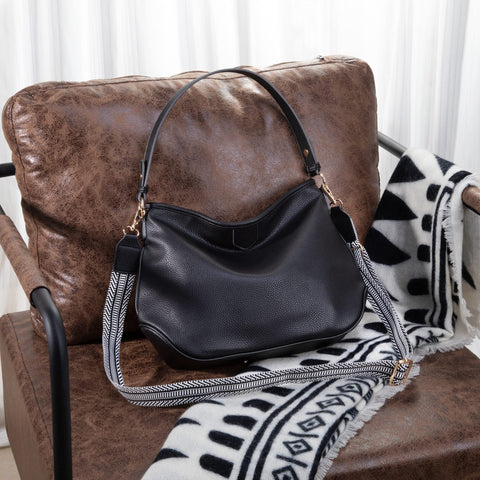 Montana West Hobo Bags for Women Purses and Handbags Top Handle Shoulder Bags with Adjustable Guitar Strap MWC-085BBK Montana West