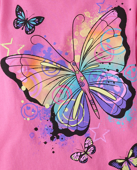 The Children's Place Girls Animal Long Sleeve Graphic T-Shirts,Multipacks Animals 5-Pack Medium