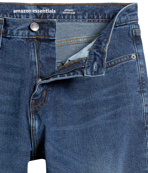 Amazon Essentials Men's Athletic-Fit Stretch Jeans - Medium Wash, 34W x 31L Amazon Essentials