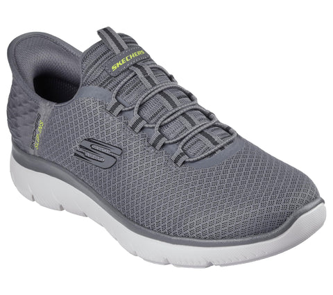 Skechers Men's Summits High Range Hands Free Slip-in Sneaker, Charcoal, 10.5