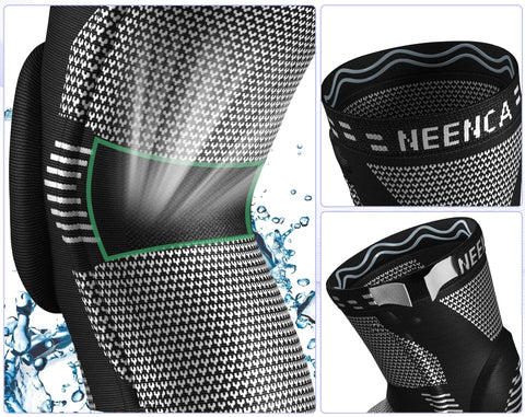 NEENCA Professional Knee Brace for Pain Relief, Medical Knee Support with Patella Pad & Side Stabilizers, Compression Knee Sleeve for Meniscus Tear, ACL, Joint Pain, Runner, Workout - FSA/HSA Eligible NEENCA