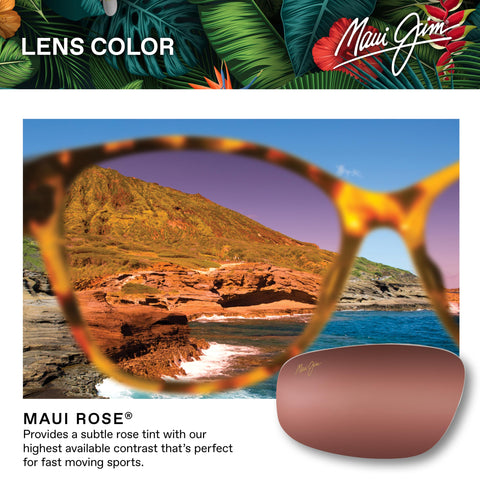 Maui Jim Women's Starfish Polarized Fashion Sunglasses, Sandstone with Blue/Maui Rose®, Medium Maui Jim