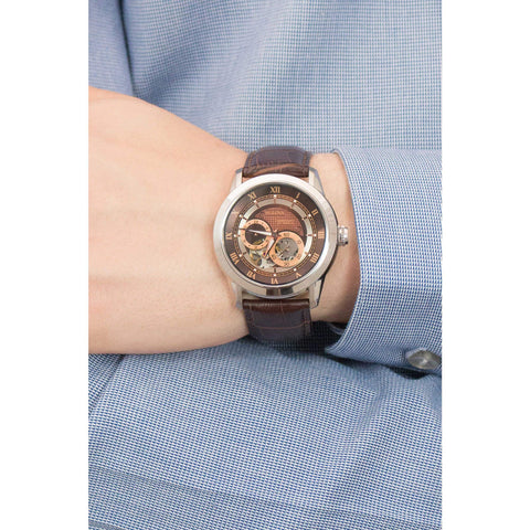 Bulova Men's 42mm Sutton Automatic Watch with 24-Hour Sub Dial, Exhibition Caseback, and Luminous Hands Bulova