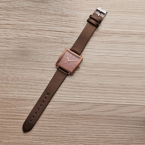 SURVAN WatchDesigner Square Watches for Women Fashion Wrist Watch Ladies Watches Quartz Watch Brown Strap Watches for Women SURVAN WatchDesigner