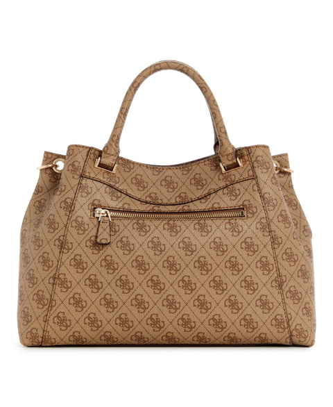 GUESS Emera Girlfriend Satchel, Latte Logo GUESS