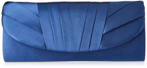 Jessica McClintock womens Angel Satin Tuxedo Flap Evening Clutch, Navy, One Size Jessica McClintock