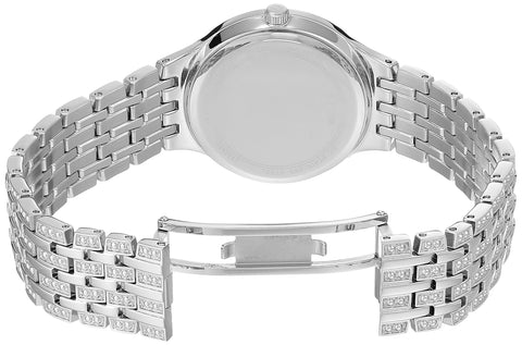 Bulova Ladies' Crystal Phantom Stainless Steel 2-Hand Quartz Watch, 440 Crystals and Pave Dial Style: 96L243 Bulova