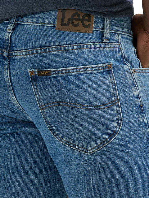 Lee Men's Legendary Regular Straight Jean, Pepper Stone, 35W x 32L