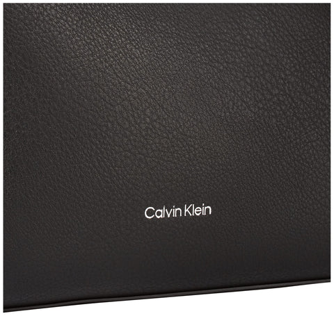 Calvin Klein Reyna North/South Tote, Black/Silver Calvin Klein