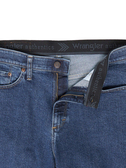 Wrangler Authentics mens Comfort Flex Waistband Denim Shorts, Dark Stonewash, 36 US Wrangler Authentics