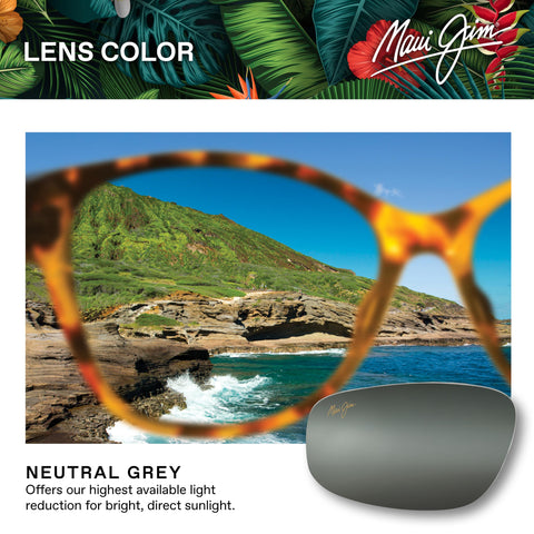 Maui Jim Women's 'Olu'Olu Polarized Cat Eye Sunglasses, Trans Dark Chocolate w/Blue/Neutral Grey, Medium Maui Jim