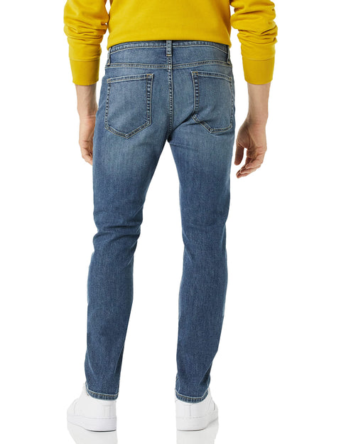 Amazon Essentials Men's Skinny-Fit High Stretch Jean, Medium Wash, 34W x 30L