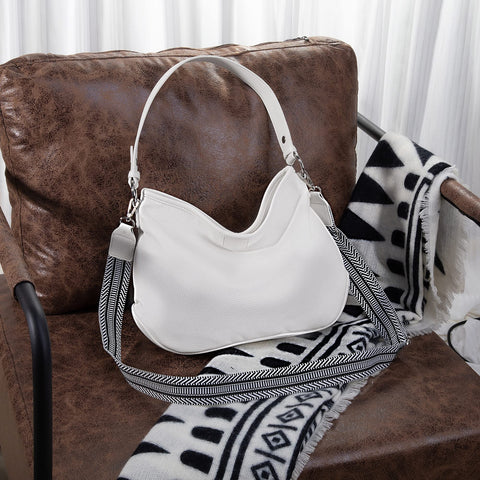 Montana West Hobo Bags for Women Purses and Handbags Top Handle Shoulder Bags with Adjustable Guitar Strap MWC-085BWT Montana West