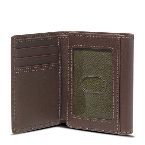 House of Jack Co. Dutton Trifold Wallet with Flip Out ID | RFID Blocking Mens Leather Wallet | Nappa Full Grain Leather House of Jack Co.