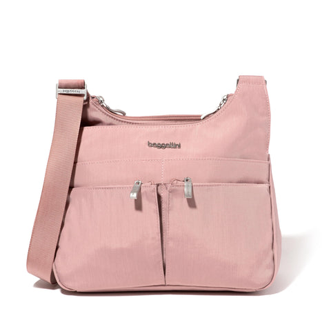 Baggallini Cross Over Crossbody Bag for Women - Lightweight Water-Resistant Travel Bag - Adjustable Strap Extar Pockets Baggallini