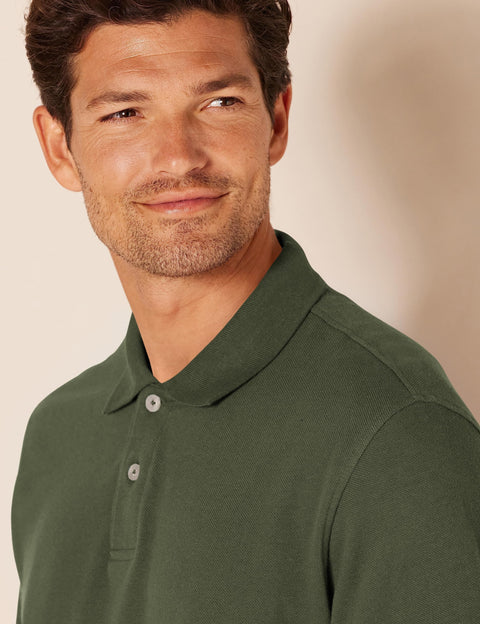 Amazon Essentials Men's Regular-Fit Cotton Pique Polo Shirt (Available in Big & Tall), Olive, X-Large Amazon Essentials